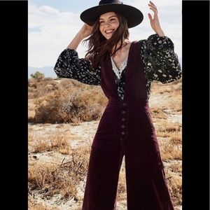 Free People Old School Jumpsuit Black NEW